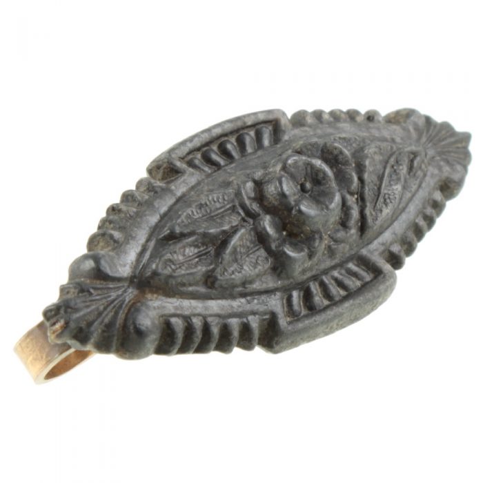 Victorian Bog Oak Mourning Brooch