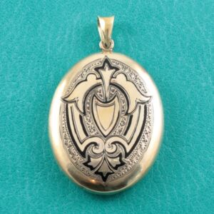 Victorian Gold and Enamel Locket Carus Jewellery