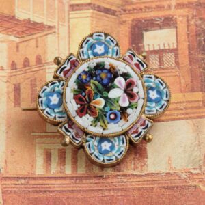 Victorian Micro Mosaic Brooch