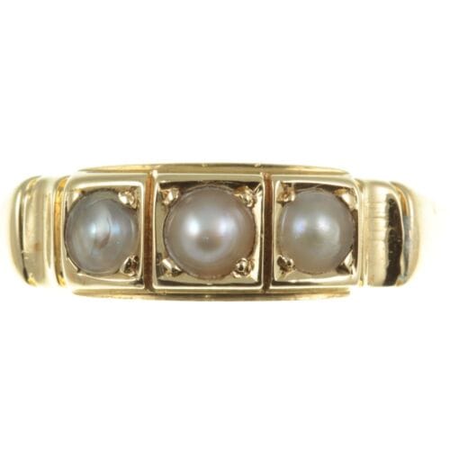 Edwardian 18ct Gold Pearl Ring