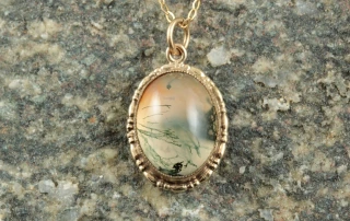 Moss Agate Gemstone Necklace