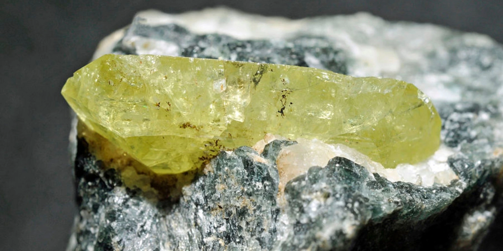 Chrysoberyl Gemstone in Host Rock