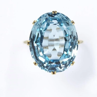 Natural Blue Topaz ring