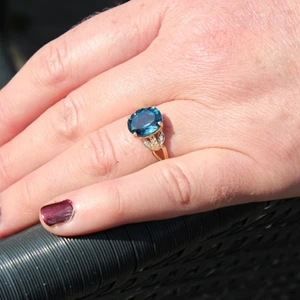 Vintage Topaz and Diamond ring