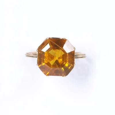 Orange Zircon Ring