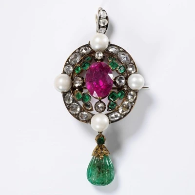 Tourmaline Brooch