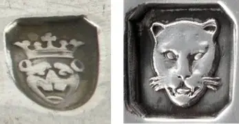 Crowned and uncrowned Leopard's Head Hallmark London Assay Office