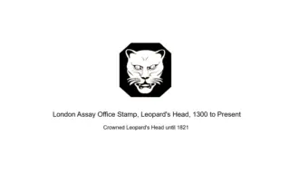 London Assay Office Stamp, Leopards Head, 1300 to Present Day